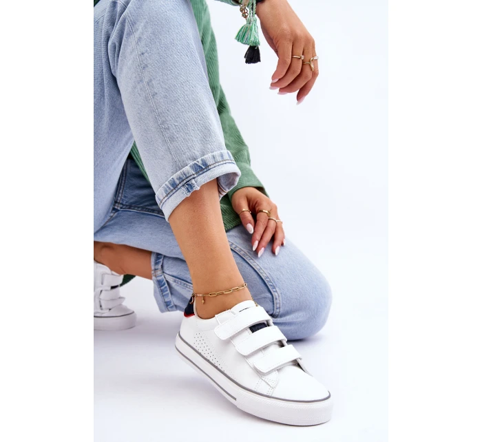 Žené tenisky na suchý zip Big Star LL274A207 Bíle Žené tenisky na suchý zip Big Star LL274A207 Bíle