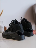 Dětské sportovní šněrovací boty černé model 21634805 - Boto