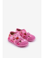 Dětské pantofle na suchý zip s růžové model 21682749 - Milami