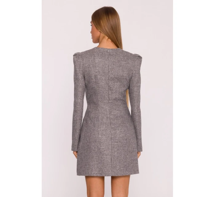 šaty s výstřihem do V grafitové model 21295852 - Moe šaty s výstřihem do V grafitové model 21295852 - Moe