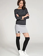 Dámské volnočasové krátké šaty šedo-černé - Černá - Numinou