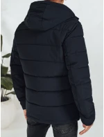 Pánská prošívaná zimní bunda s kapucí FashionStreet navy blue TX5054