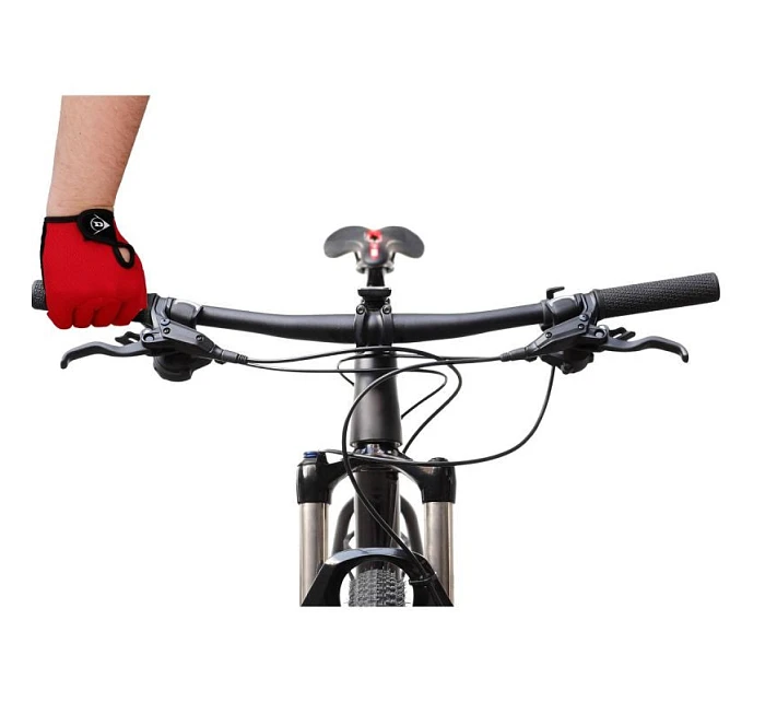 CYKLISTICKÉ RUKAVICE DUNLOP SENIOR R.L - ČERVENÉ