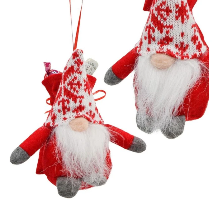 DEKORATIVNÍ ZRCADLO S DÁRKOVÝM SÁČKEM 15CM ČERVENÉ