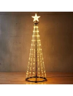 DEKORATIVNÍ VÁNOČNÍ STROMEK 550LED TEPLÁ BÍLÁ 300CM ČERNÁ