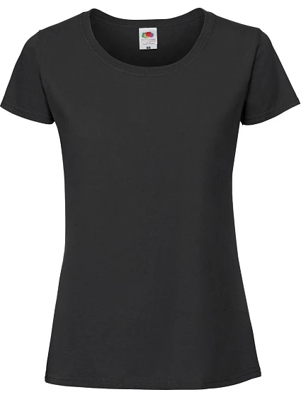 Fruit of the Loom Lady-Fit Iconic 195 T Dámské tričko z těžké bavlny 16.1424 black Fruit of the Loom Lady-Fit Iconic 195 T Dámské tričko z těžké bavlny 16.1424 black