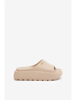 Dámské Pěnové Pantofle Na Platformě Big Star model 21686451 Béžové - Big Star Shoes Dámské Pěnové Pantofle Na Platformě Big Star model 21686451 Béžové - Big Star Shoes