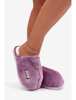 Kožešinové dámské pantofle fialové model 21772478 - Boto Kožešinové dámské pantofle fialové model 21772478 - Boto