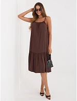 Šaty IR SK 6816.16P tmavě hnědé
