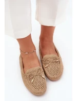 Dámské perforované mokasíny s ozdobou Kaydance – camel Dámské perforované mokasíny s ozdobou Kaydance – camel