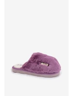 Dámské huňaté pantofle – fialové Belinna Dámské huňaté pantofle – fialové Belinna