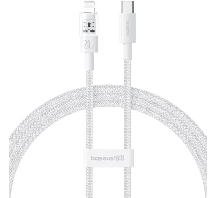 Baseus Gem USB C-IP kabel 20W 1m (bílý)