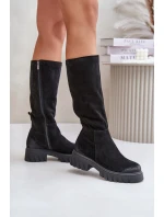Kozačky Kolena Zateplené Černé model 21677179 - Zazoo