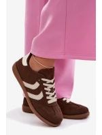 Dámské tenisky z eko semiše čokoládové model 22027752 - EVENTO