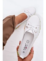 Kožené dámské polobotky S.Barski GR61-5970 Bílé