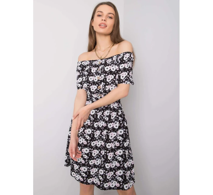 Šaty D73771M30244B černobílé