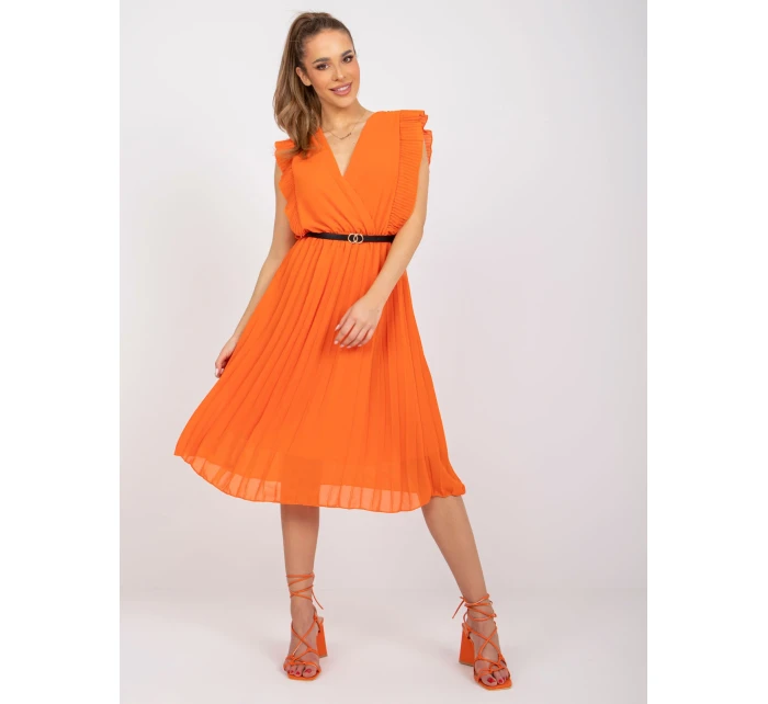 Sukienka DHJ SK  pomarańczowy model 21110855 - FPrice