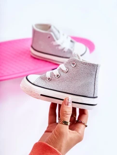 Dětské vysoké tenisky stříbrný Catrina