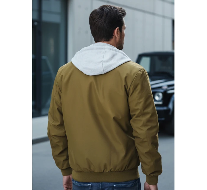 Pánská bunda bomber s kapucí zelená model 21986370 - Dstreet Pánská bunda bomber s kapucí zelená model 21986370 - Dstreet