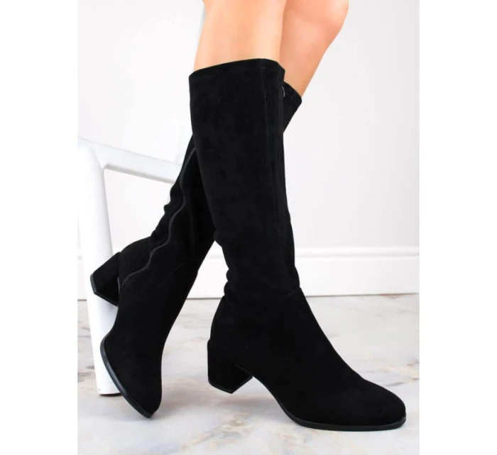 Dámské černé boty na podpatku Sergio Leone Dámské černé boty na podpatku Sergio Leone