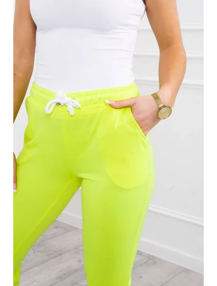Bavlněné kalhoty žluté neonové Bavlněné kalhoty žluté neonové