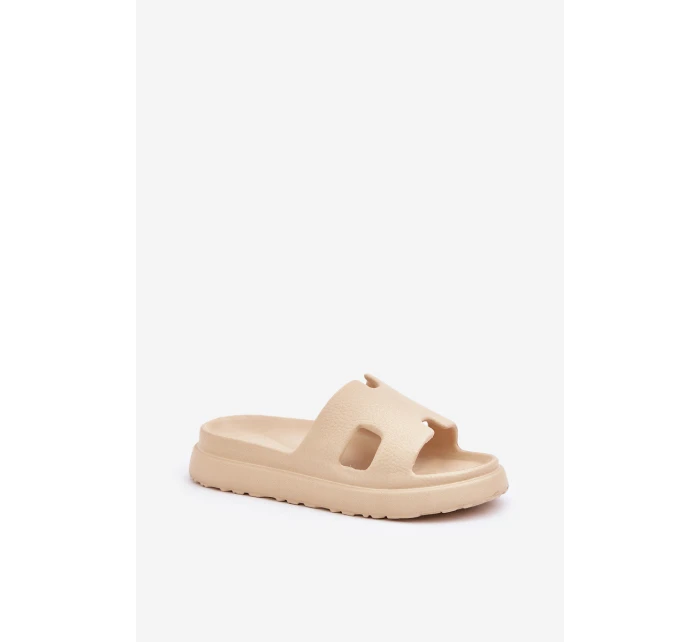 Pěnové Pantofle S Výřezem Béžové Neladith Pěnové Pantofle S Výřezem Béžové Neladith