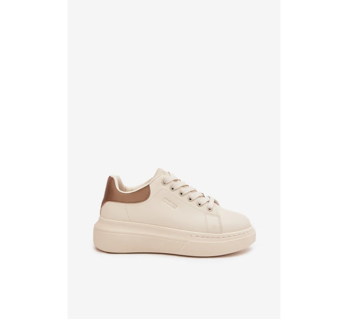 Dámské sneakersy na platformě Big Star SS274246 světle béžové Dámské sneakersy na platformě Big Star SS274246 světle béžové