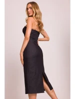 model 20970500 Džínové midi šaty grafitové - Moe