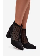 Dámské botky na sloupku D&A – černé Dámské botky na sloupku D&A – černé