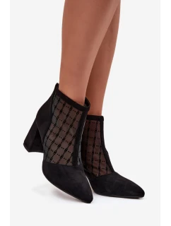 Dámské botky na sloupku D&A – černé