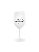 JEDNOU V ROCE NA VÁNOCE - bílá  sklenice na víno 350 ml