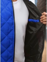 Pánská prošívaná bunda bomber modrá TX2214 Pánská prošívaná bunda bomber modrá TX2214