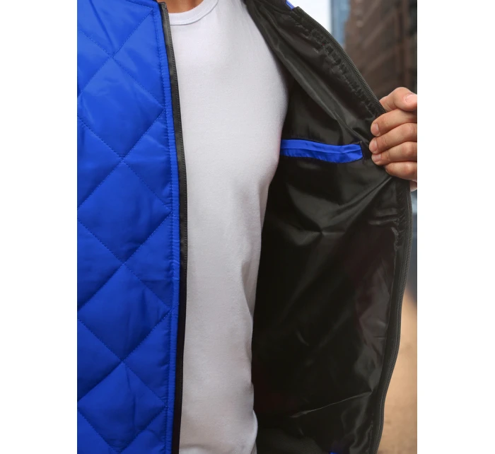 Pánská prošívaná bunda bomber modrá TX2214 Pánská prošívaná bunda bomber modrá TX2214