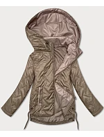 Tenká prošívaná plus size bunda S'West dark beige (B8361-12) Tenká prošívaná plus size bunda S'West dark beige (B8361-12)