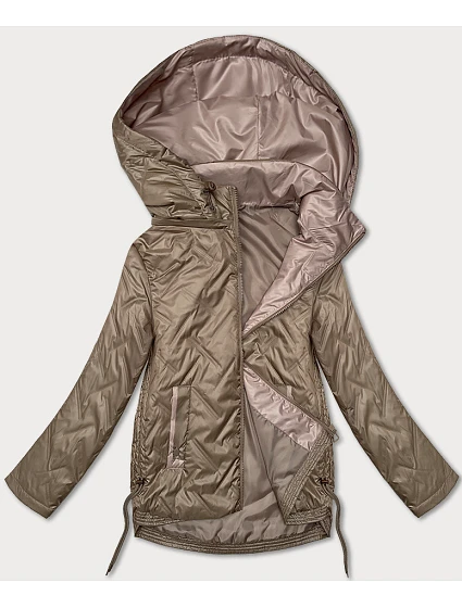 Tenká prošívaná plus size bunda S'West dark beige (B8361-12) Tenká prošívaná plus size bunda S'West dark beige (B8361-12)