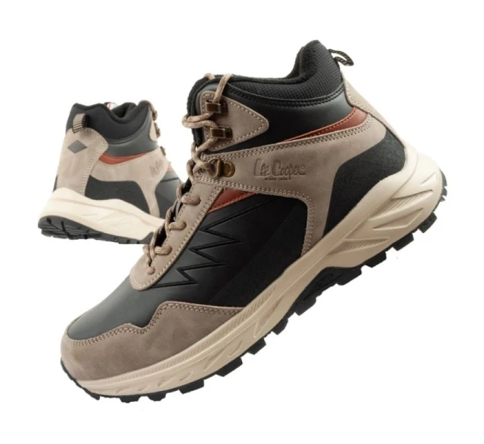 Lee Cooper pánská zimní trekingová zateplená sportovní obuv kotníková béžová černá Lee Cooper pánská zimní trekingová zateplená sportovní obuv kotníková béžová černá