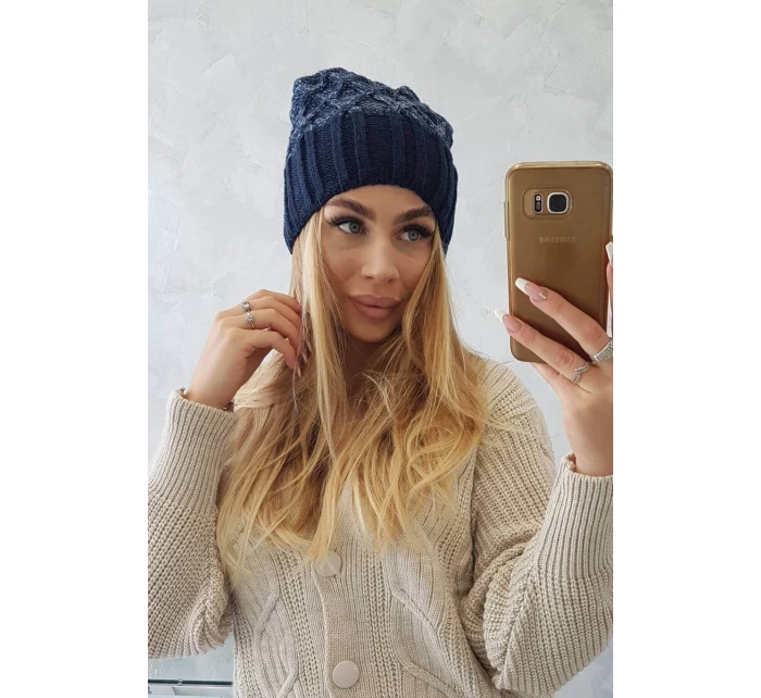 Milano fleecová čepice K203 navy blue model 18749923 - K-Fashion Milano fleecová čepice K203 navy blue model 18749923 - K-Fashion