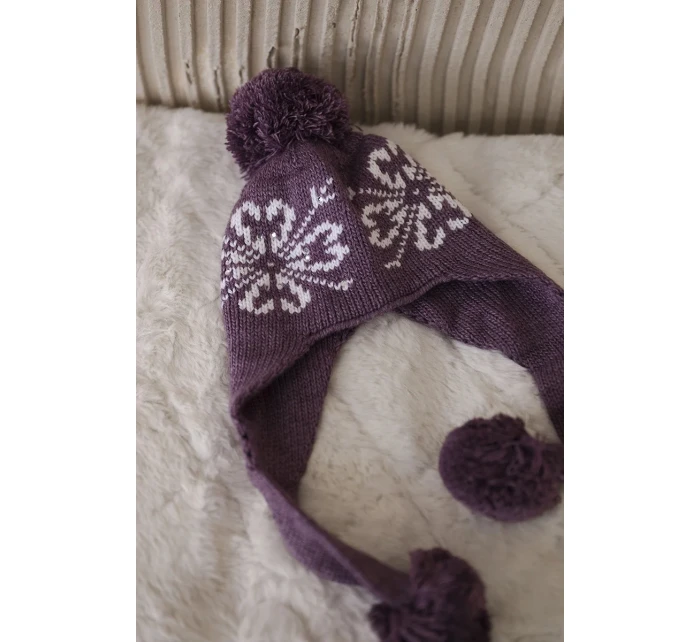 Dámská klapka na uši Balbina K381 fialová