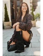 Dámské Kozačky S  Na Podpatku Černé model 21670811 - Boto