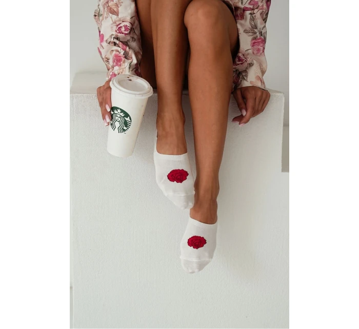 Dámské Bavlněné Mikroponožky Růžová Ecru
