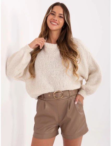 Szorty IT SN model 21421400 ciemny bezowy - FPrice Szorty IT SN model 21421400 ciemny bezowy - FPrice