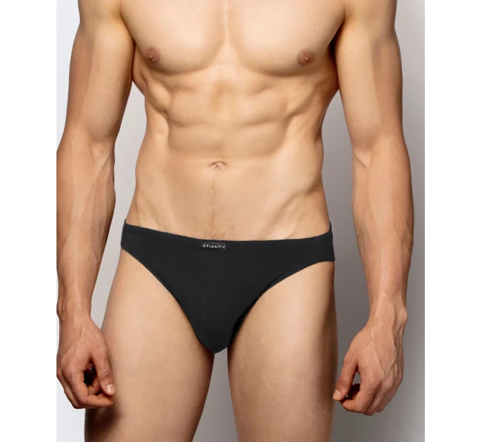 Pánské slipy z Pima bavlny ATLANTIC Mini 2Pack - černé