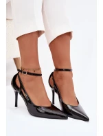 Dámské lakované lodičky z eko kůže - černé Fionnel Dámské lakované lodičky z eko kůže - černé Fionnel