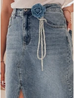 LOVE modrá maxi sukně s květinami Dstreet model 21989131 - FashionStreet