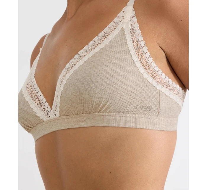 sloggi GO Ribbed R Bralette - GRAY - SLOGGI GRAY - SLOGGI