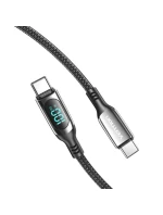 Kabel USB-C na USB-C Vention USB 2.0 5A 1,2 m s displejem černý