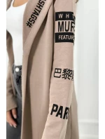 Rukávník s nápisem tmavě béžová Rukávník s nápisem tmavě béžová