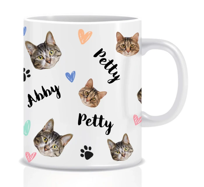 Personalizovaný klasický bílý keramický hrníček 300 ml se zvířecími motivy Personalizovaný klasický bílý keramický hrníček 300 ml se zvířecími motivy