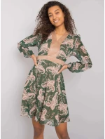 Dámské šaty LC SK 22K 3035.03P tmavě zelená - Pole Pole