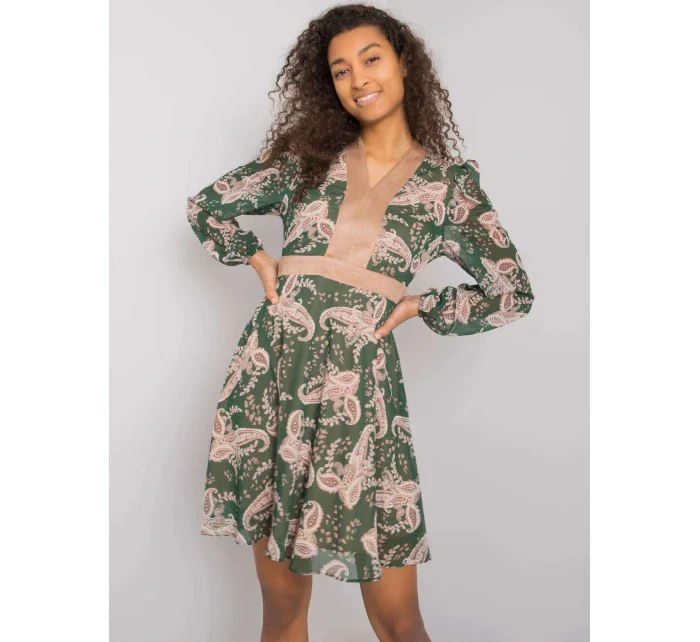 Dámské šaty LC SK 22K 3035.03P tmavě zelená - Pole Pole